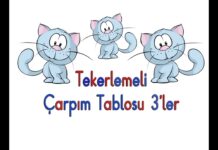 Tekerlemeli Çarpım Tablosu Ezberleme 3’ler